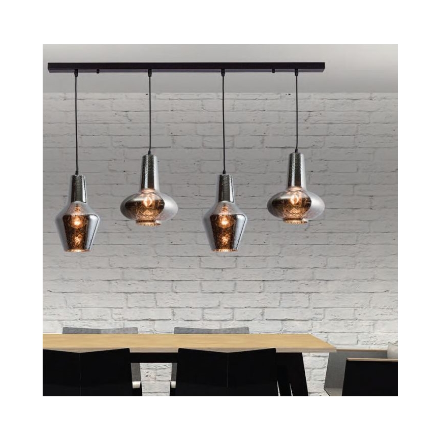 Zambelis 17151 - Πολύφωτο με συρματόσχοινο 4xE27/40W/230V