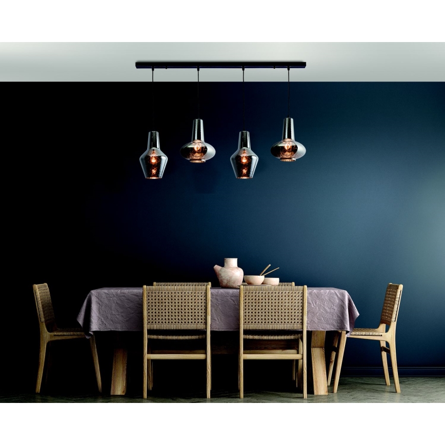 Zambelis 17151 - Πολύφωτο με συρματόσχοινο 4xE27/40W/230V