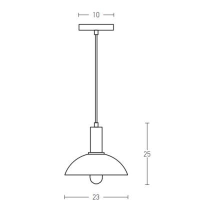 Zambelis 180052 - Κρεμαστό φωτιστικό οροφής  1xE27/40W/230V μαύρο