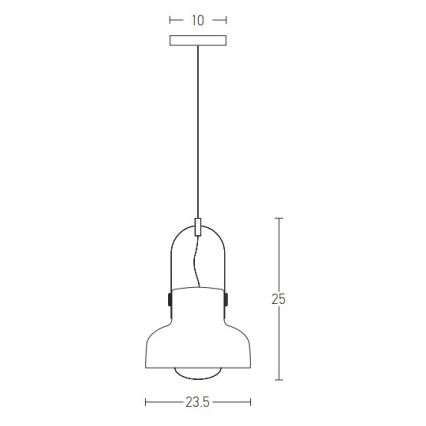 Zambelis 18190 - Πολύφωτο με συρματόσχοινο 1xE27/40W/230V