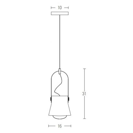 Zambelis 18192 - Πολύφωτο με συρματόσχοινο 1xE27/40W/230V μαύρο