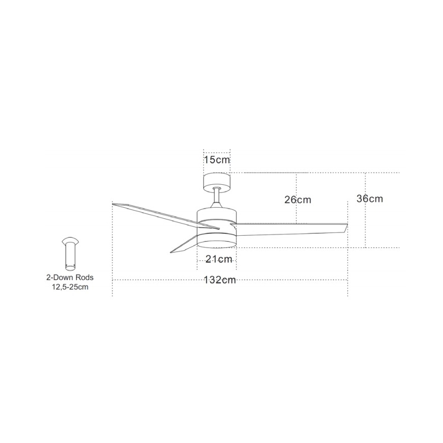 Zambelis 19134 - Ανεμιστήρας οροφής LED LED/15W/230V 3000/4000/6000K ματ χρώμιο + τηλεχειριστήριο
