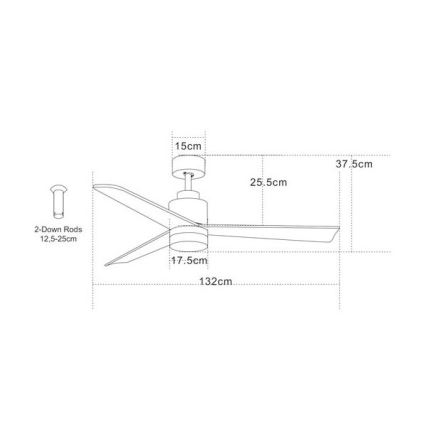 Zambelis 19135 - LED Ανεμιστήρας οροφής LED/15W/230V 3000/4000/6000K + τηλεχειριστήριο