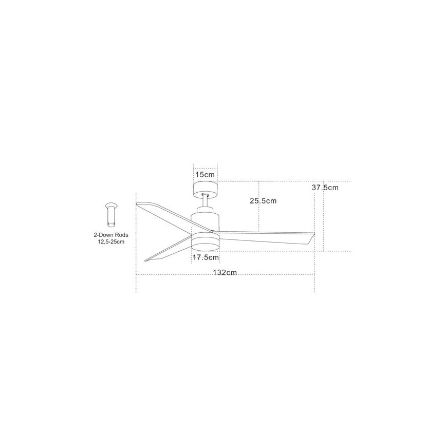 Zambelis 19135 - LED Ανεμιστήρας οροφής LED/15W/230V 3000/4000/6000K + τηλεχειριστήριο