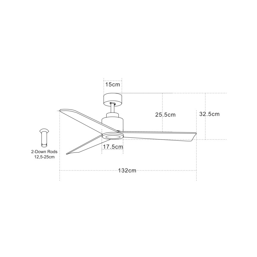 Zambelis 19136-B - Ανεμιστήρας οροφής + τηλεχειριστήριο