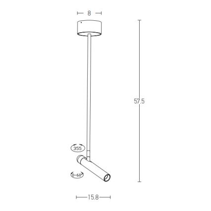 Zambelis 1920 - Κρεμαστό πολύφωτο LED LED/4,2W/230V λευκό