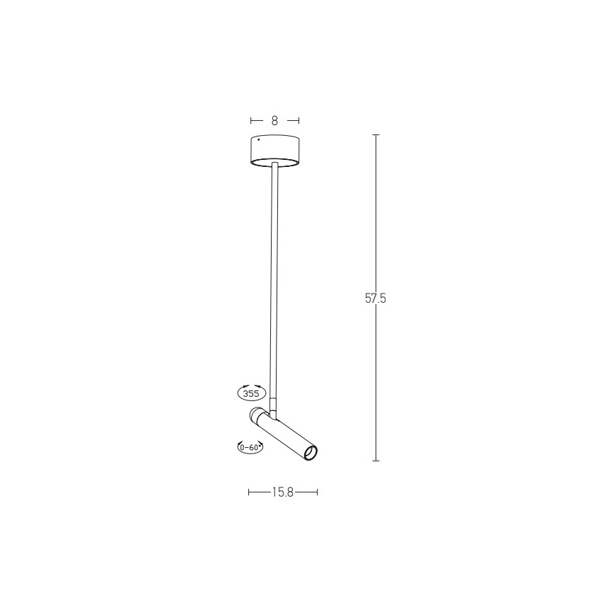 Zambelis 1920 - Κρεμαστό πολύφωτο LED LED/4,2W/230V λευκό