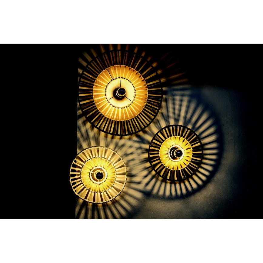 Zambelis 19251 - Φωτιστικό τοίχου 1xE27/40W/230V μπαμπού/μπεζ
