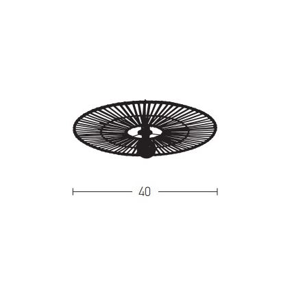 Zambelis 19251 - Φωτιστικό τοίχου 1xE27/40W/230V μπαμπού/μπεζ