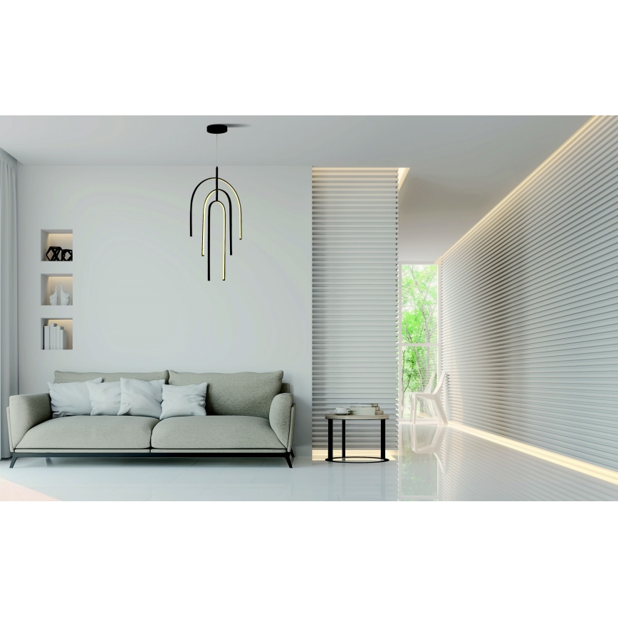 Zambelis 1932 - Led Dimmable κρεμαστό φωτιστικό οροφής LED/80W/230V μαύρο