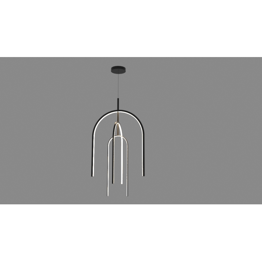 Zambelis 1932 - Led Dimmable κρεμαστό φωτιστικό οροφής LED/80W/230V μαύρο