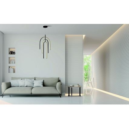 Zambelis 1932 - Led Dimmable κρεμαστό φωτιστικό οροφής LED/80W/230V μαύρο