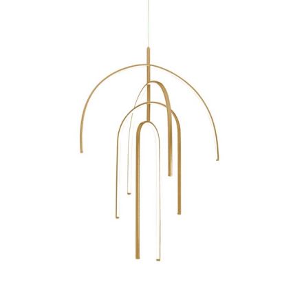 Zambelis 1933 - Led Dimmable κρεμαστό φωτιστικό οροφής LED/96W/230V χρυσαφί