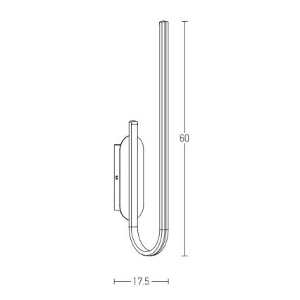 Zambelis 1935 - Επιτοίχιο φωτιστικό dimming LED LED/18W/230V χρυσαφί