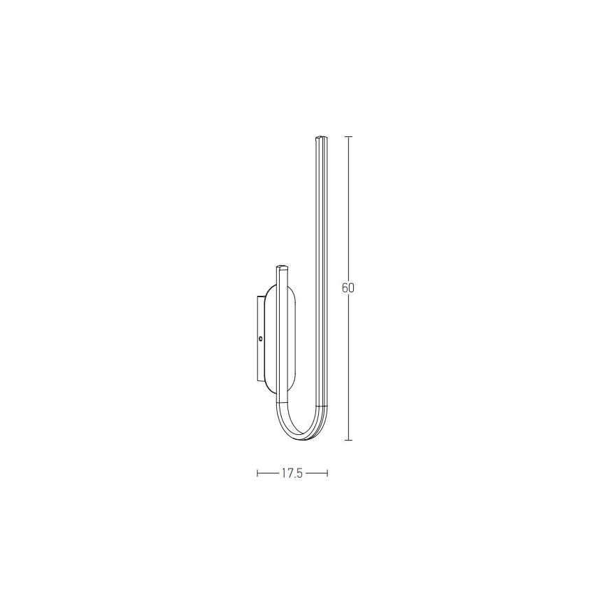 Zambelis 1935 - Επιτοίχιο φωτιστικό dimming LED LED/18W/230V χρυσαφί