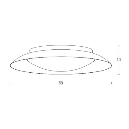Zambelis 1959 - Φωτιστικό οροφής LED LED/28W/230V διάμετρος 50 cm χαλκός