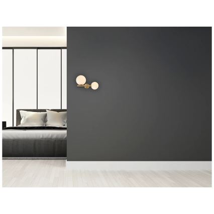 Zambelis 1995 - Επιτοίχιο φωτιστικό 1xG9/7W + 1xE14/15W/230V χρυσό