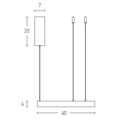 Zambelis 2006 - Led Dimmable κρεμαστό φωτιστικό οροφής LED/36W/230V χρυσαφί