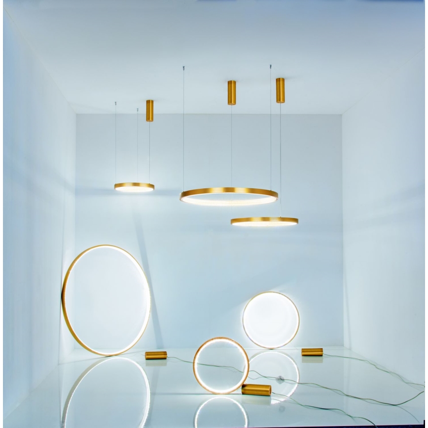 Zambelis 2007 - Led Dimmable κρεμαστό φωτιστικό οροφής LED/50W/230V χρυσαφί