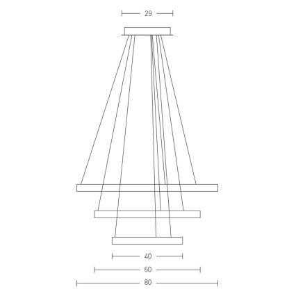 Zambelis 2009 - Led Dimmable κρεμαστό φωτιστικό οροφής LED/112W/230V χρυσαφί