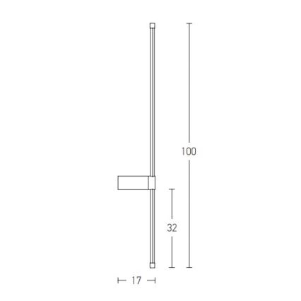 Zambelis 20116 - Φωτιστικό τοίχου LED LED/20W/230V μαύρο