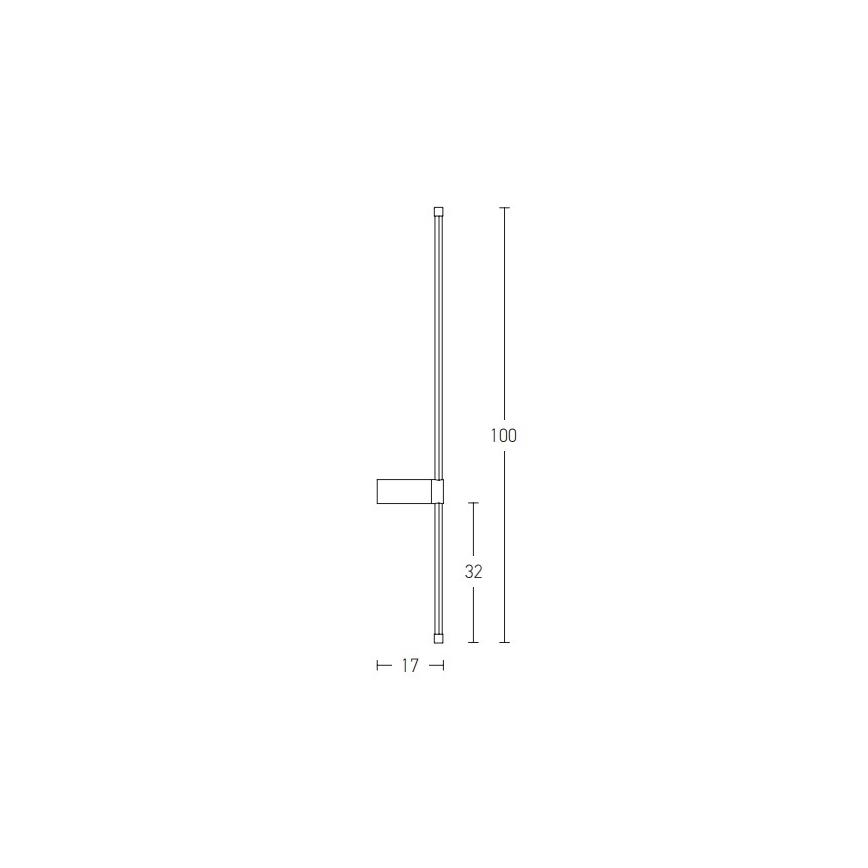 Zambelis 20116 - Φωτιστικό τοίχου LED LED/20W/230V μαύρο