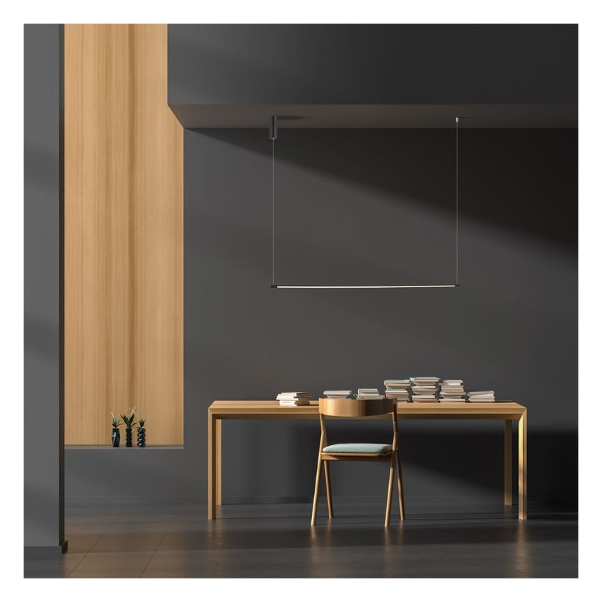 Zambelis 20119 - Πολύφωτο LED με συρματόσχοινο LED/20W/230V μαύρο