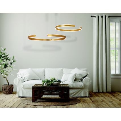 Zambelis 2012 - Led Dimmable κρεμαστό φωτιστικό οροφής LED/40W/230V χρυσαφί