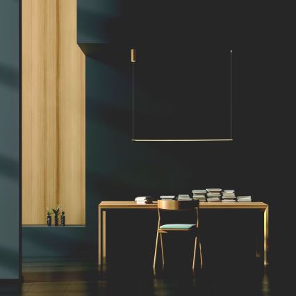 Zambelis 20120 - Πολύφωτο LED με συρματόσχοινο LED/20W/230V χρυσαφί