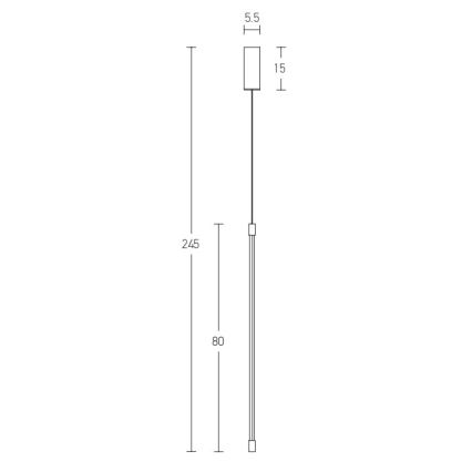 Zambelis 20121 - Πολύφωτο LED με συρματόσχοινο LED/12W/230V μαύρο