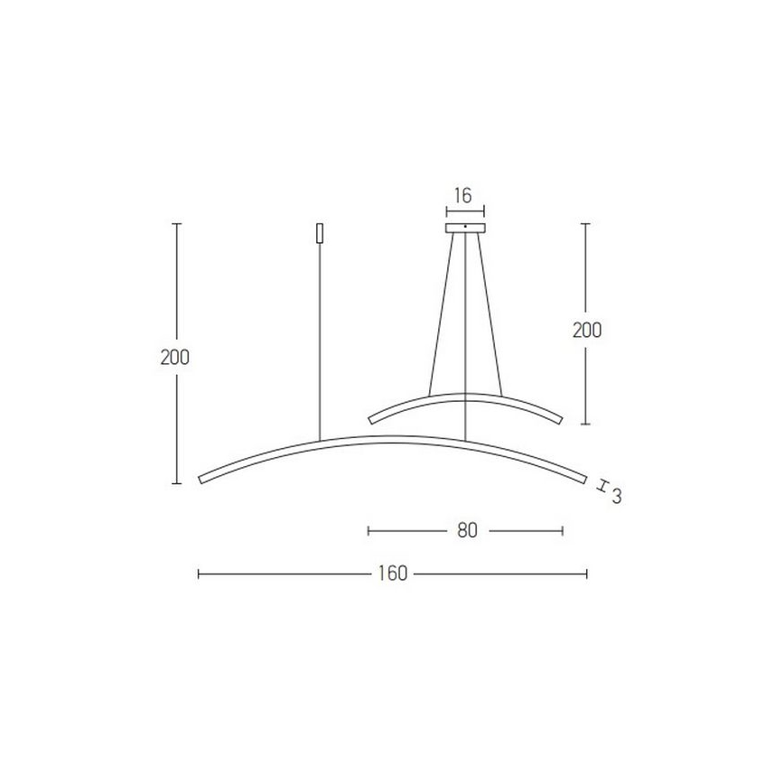 Zambelis 20129 - Led Dimmable κρεμαστό φωτιστικό οροφής LED/48W/230V λευκό