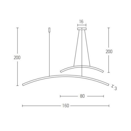 Zambelis 20130 - Led Dimmable κρεμαστό φωτιστικό οροφής LED/48W/230V μαύρο