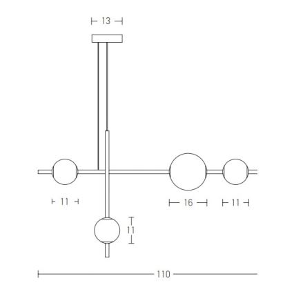 Zambelis 20131 - Led Dimmable κρεμαστό φωτιστικό οροφής LED/18W/230V