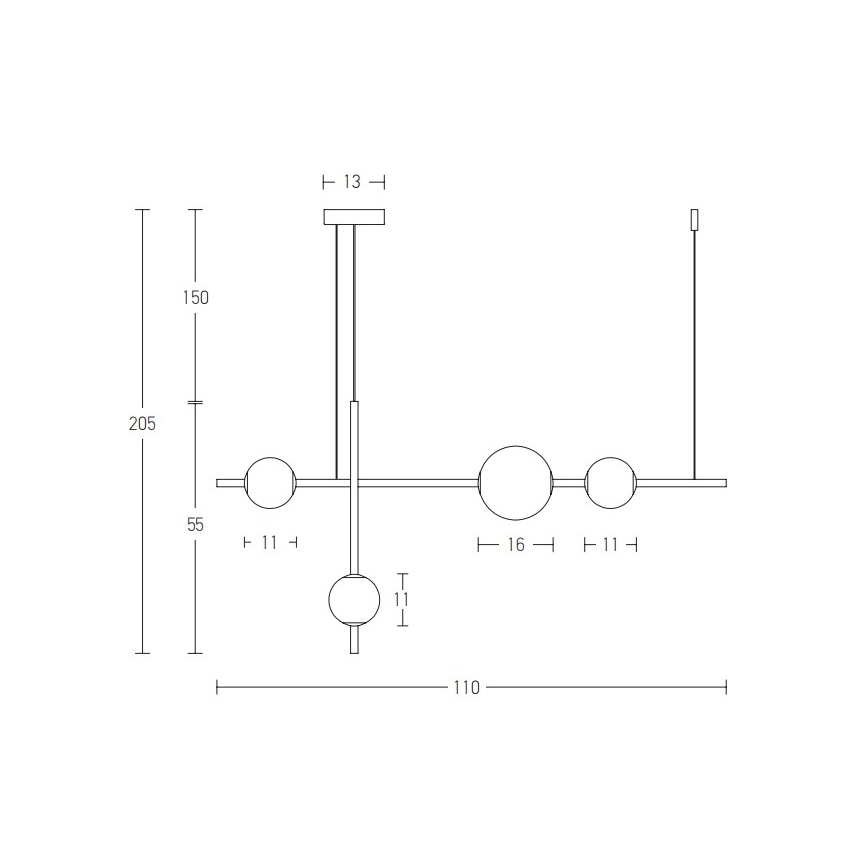 Zambelis 20131 - Led Dimmable κρεμαστό φωτιστικό οροφής LED/18W/230V
