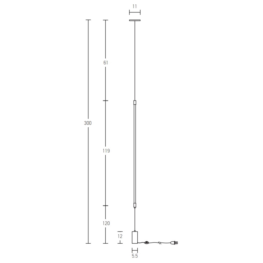 Zambelis 20184 - Επιδαπέδια λάμπα LED LED/22W/230V