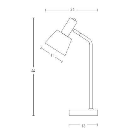 Zambelis 20220 - Eπιτραπέζια λάμπα 1xE14/25W/230V γκρι