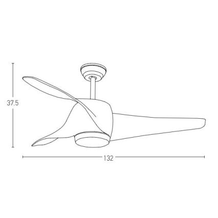 Zambelis 20256 - LED Ανεμιστήρας οροφής LED/15W/230V 3000/4000/6000 κεράσι + τηλεχειριστήριο