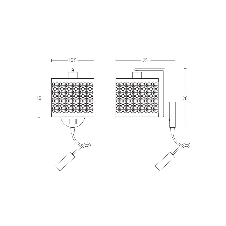 Zambelis 20355 - Λάμπα τοίχου LED 1xE27/40W + LED/3W/230V καλάμι rattan
