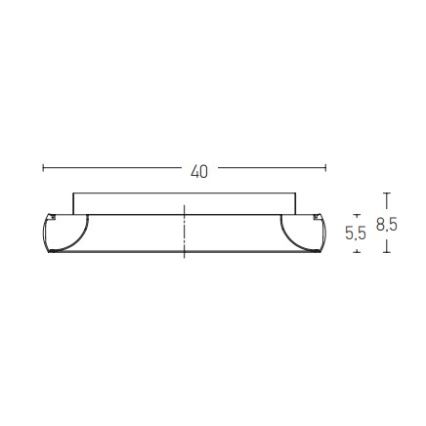 Zambelis 2040 - LED Dimmable φωτιστικό οροφής LED/30W/230V διάμετρος 40 cm μαύρο