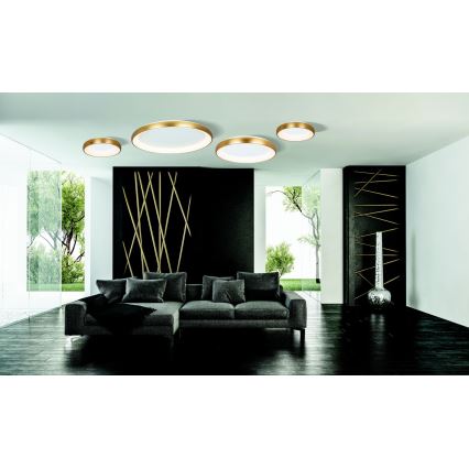 Zambelis 2042 - LED Dimmable φωτιστικό οροφής LED/30W/230V διάμετρος 40 cm χρυσαφί