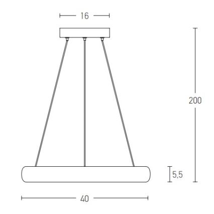 Zambelis 2046 - Led Dimmable κρεμαστό φωτιστικό οροφής LED/30W/230V διάμετρος 40 cm χρυσαφί