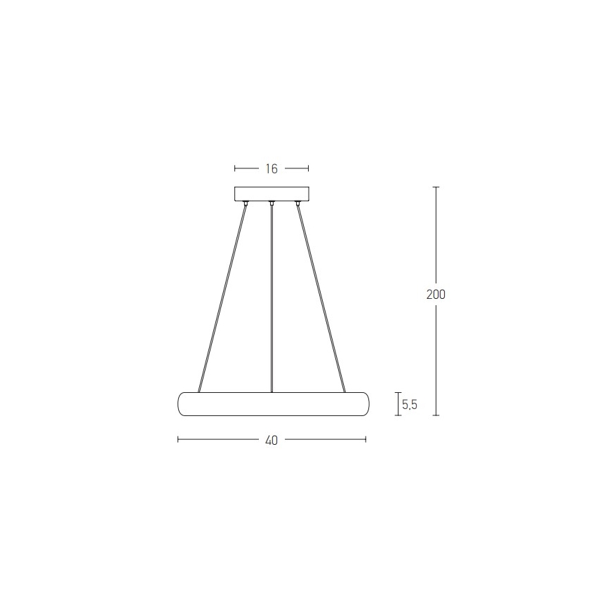 Zambelis 2046 - Led Dimmable κρεμαστό φωτιστικό οροφής LED/30W/230V διάμετρος 40 cm χρυσαφί