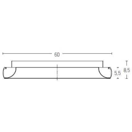 Zambelis 2048 - LED Dimmable φωτιστικό οροφής LED/50W/230V διάμετρος 60 cm μαύρο