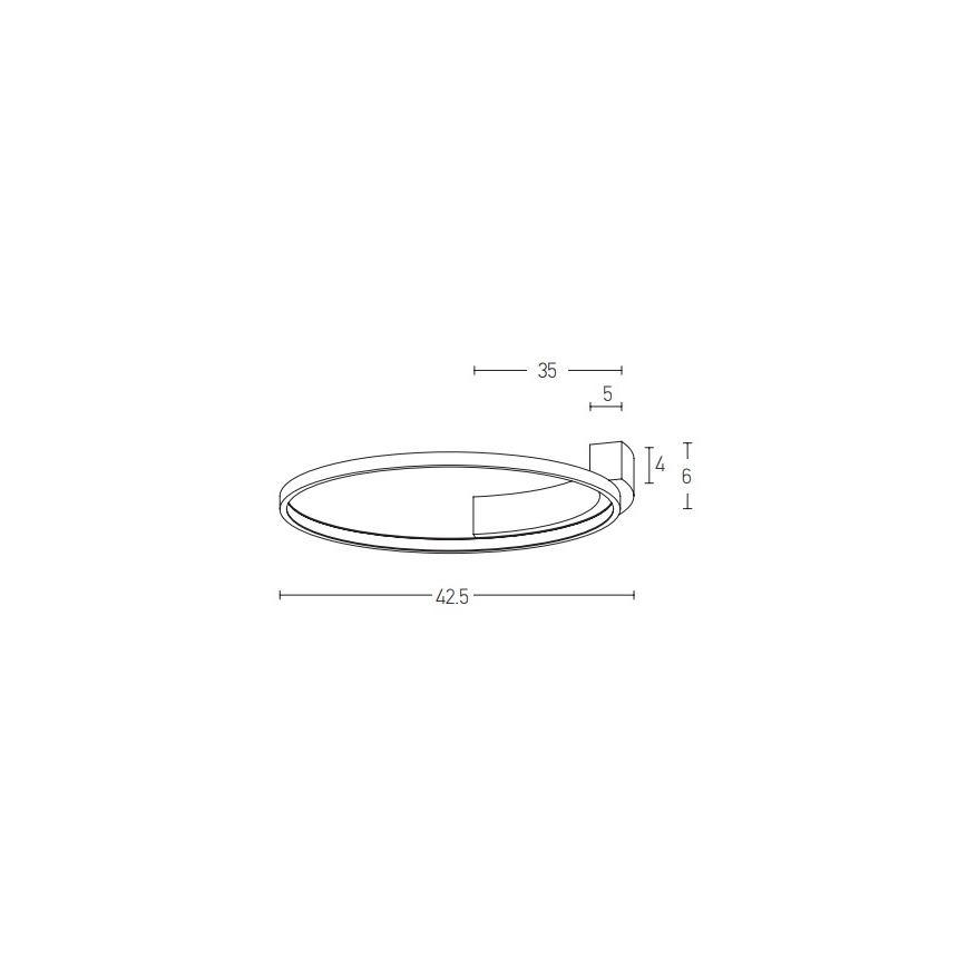 Zambelis 2075 - Φωτιστικό τοίχου LED LED/25W/230V διάμετρος 42,5 cm λευκό