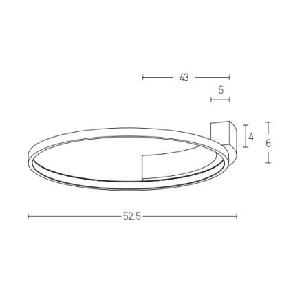 Zambelis 2077 - Φωτιστικό τοίχου LED LED/31W/230V διάμετρος 52,5 cm λευκό