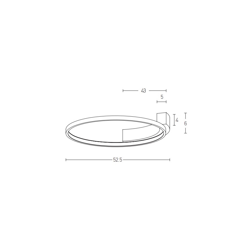 Zambelis 2077 - Φωτιστικό τοίχου LED LED/31W/230V διάμετρος 52,5 cm λευκό