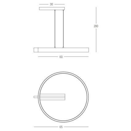 Zambelis 22011 - Led Dimmable κρεμαστό φωτιστικό οροφής LED/41W/230V