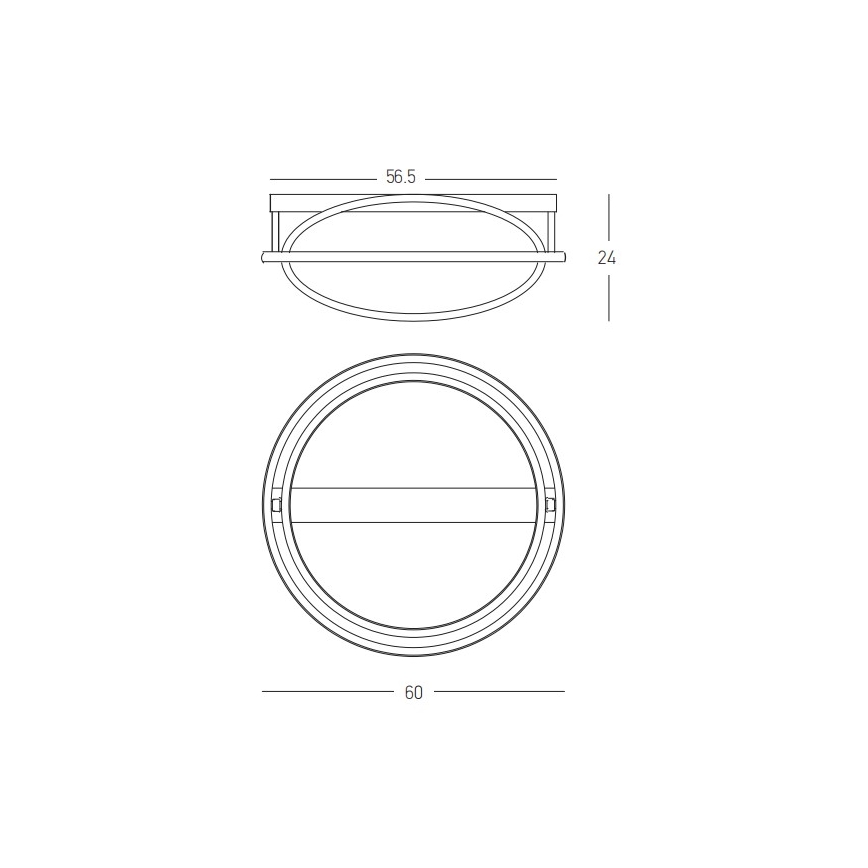 Zambelis 22018 -  LED Πλαφονιέρα οροφής ντιμαριζόμενη LED/56W/230V διάμετρος 60 cm χρυσαφί