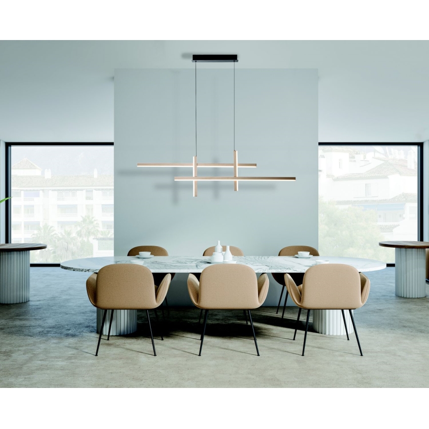 Zambelis 22022 - Led Dimmable κρεμαστό φωτιστικό οροφής LED/41W/230V χρυσαφί