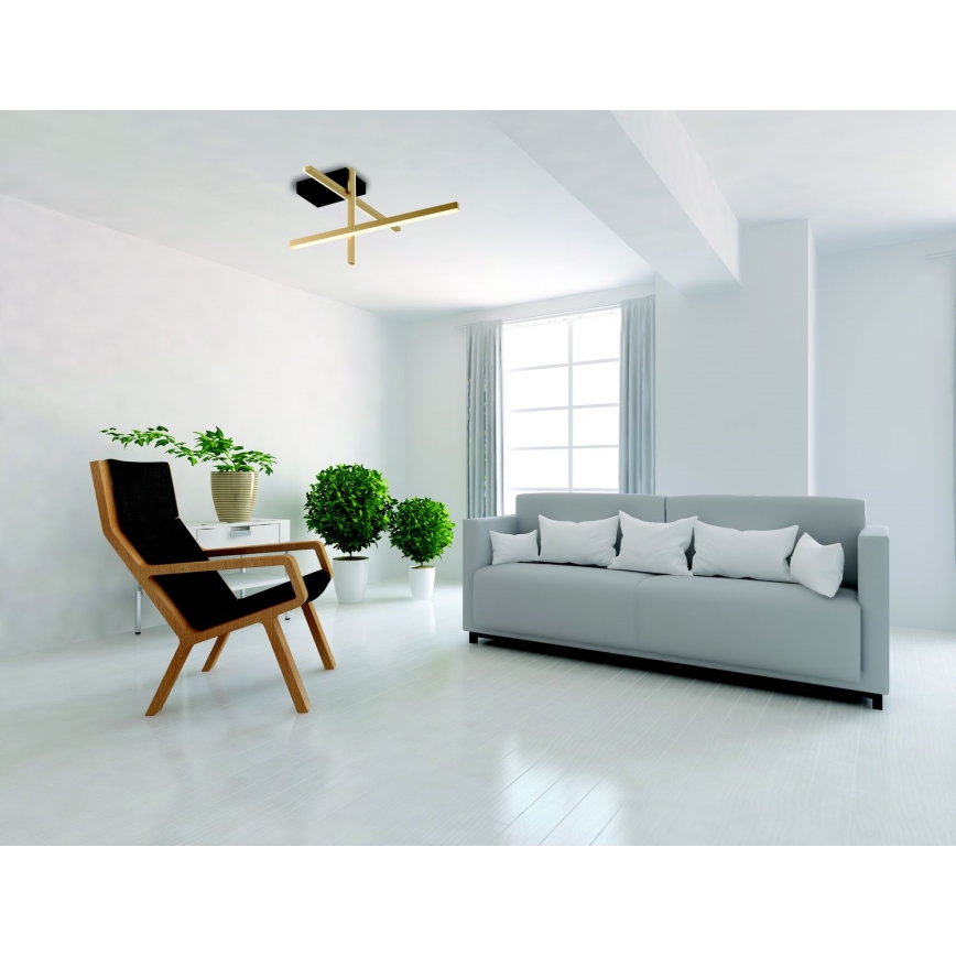 Zambelis 22024 - LED Πλαφονιέρα οροφής ντιμαριζόμενη LED LED/25W/230V χρυσαφί